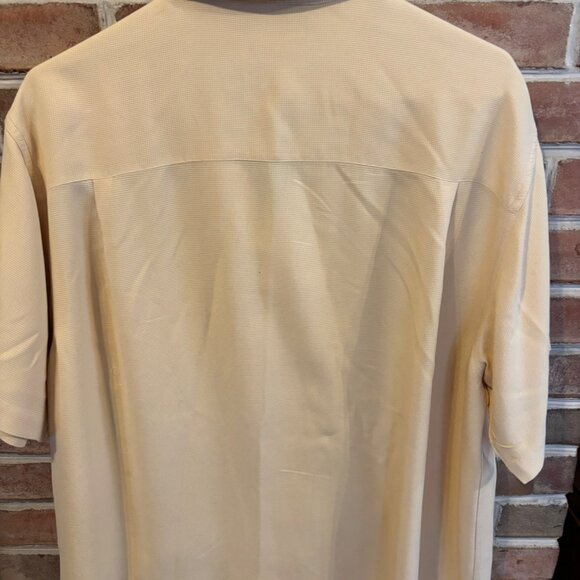 Lord & Taylor Casual Classics Men's Pure Silk Shirt Beige Button Up Sz XL - Picture 2 of 5